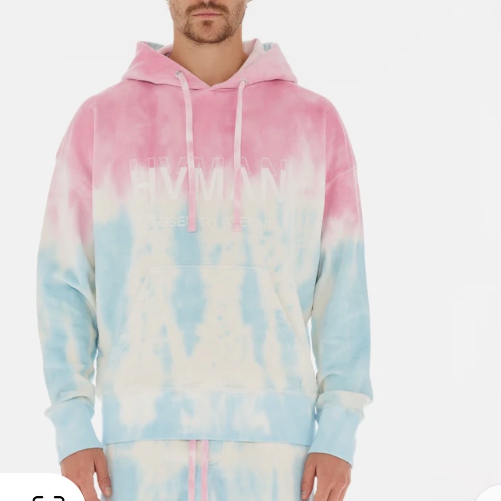 Cult of Individuality HVMAN Pullover Sweatshirt in Tye Dye.